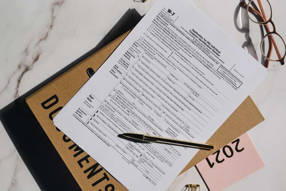 W7 form for ITIN application